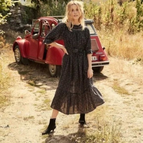 Doen Dresses & Skirts - Doen Whisper Dress in Black Marfa Paisley XS NO BELT!